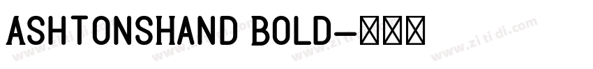 AshtonsHand Bold字体转换
